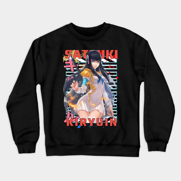 Satsuki Kiryuin Kill La Kill Kiru Ra Kiru Urban Anime Crewneck Sweatshirt by JohnForster